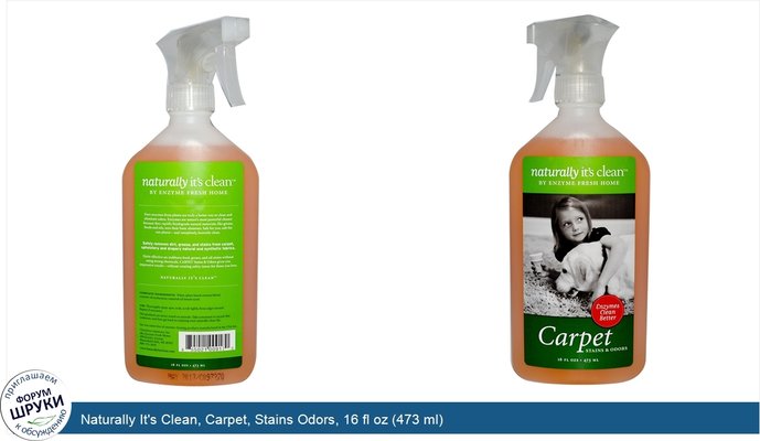 Naturally It\'s Clean, Carpet, Stains Odors, 16 fl oz (473 ml)