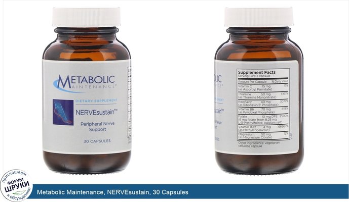 Metabolic Maintenance, NERVEsustain, 30 Capsules