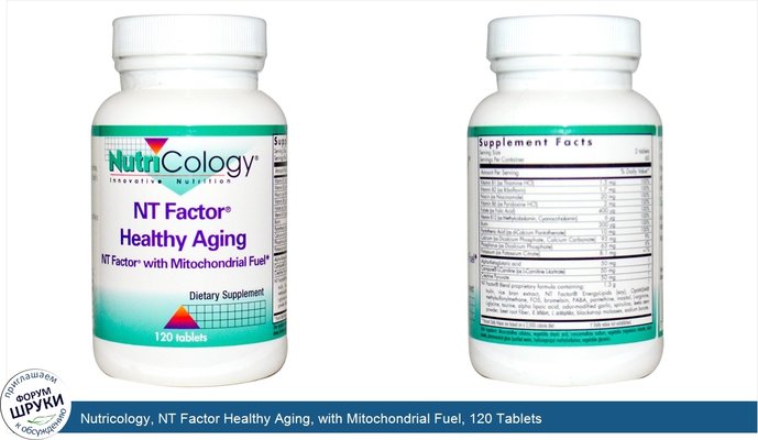 Nutricology, NT Factor Healthy Aging, with Mitochondrial Fuel, 120 Tablets