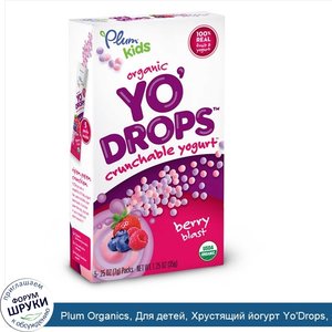 Plum_Organics__Для_детей__Хрустящий_йогурт_Yo_Drops__ягодный_вкус__5_упаковок__.25_унций__7_г_.jpg