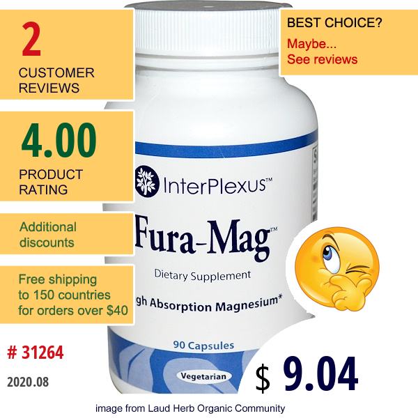 Interplexus, Fura-Mag, 90 Capsules  