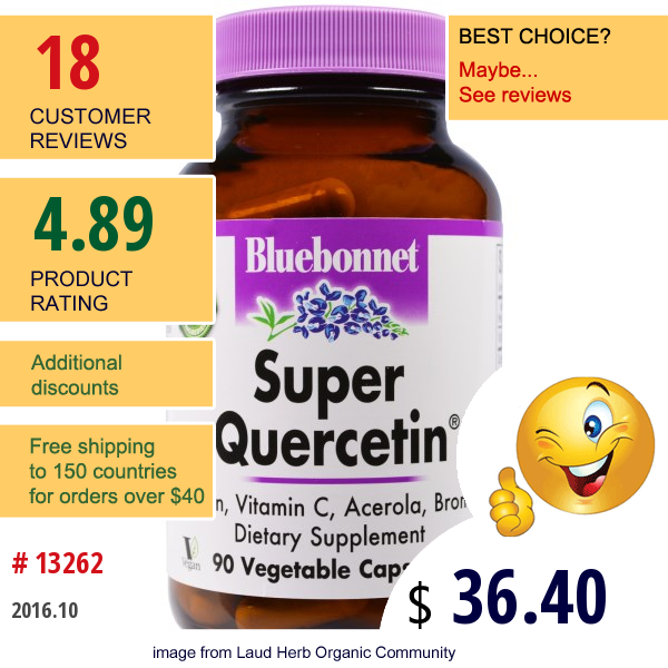 Bluebonnet Nutrition, Super Quercetin, 90 Veggie Caps
