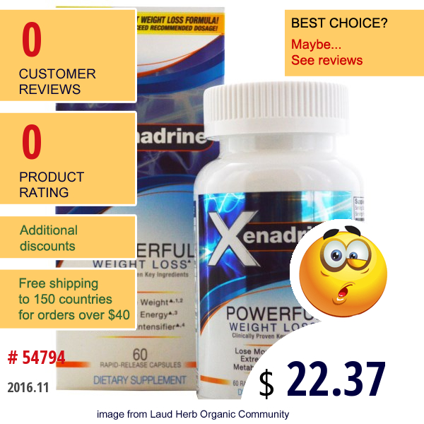 Xenadrine, Weight Loss, 60 Rapid-Release Capsules  