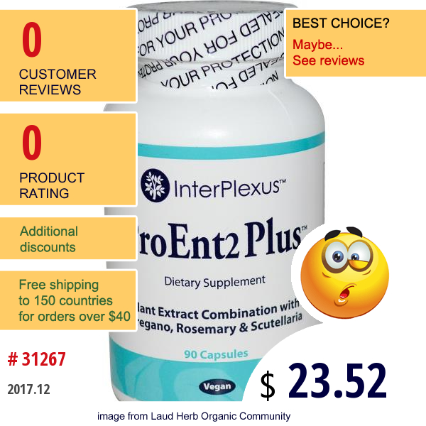 Interplexus Inc., Proent 2 Plus, 90 Capsules  