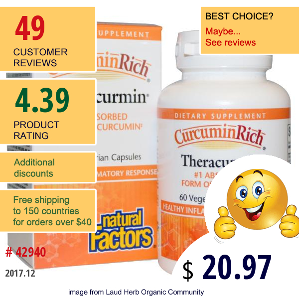 Natural Factors, Curcuminrich, Theracurmin, 60 Veggie Caps