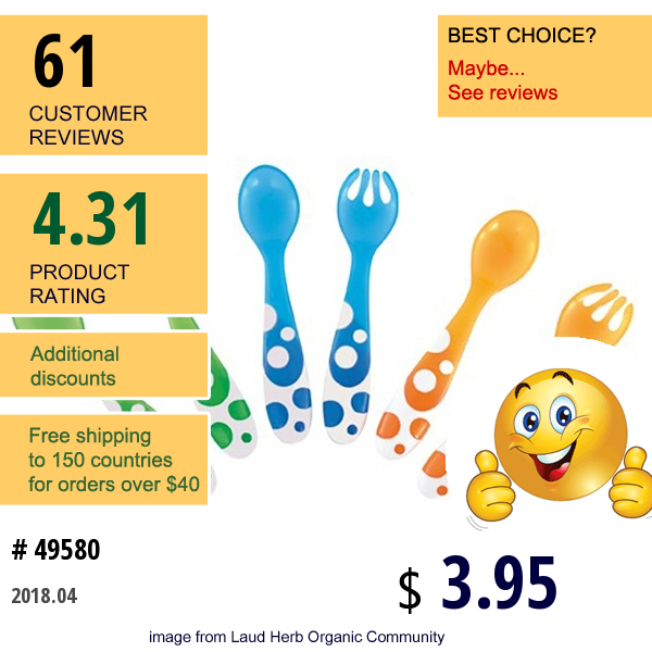 Munchkin, Multi Forks & Spoons, 12+ Months, 6 Pieces  