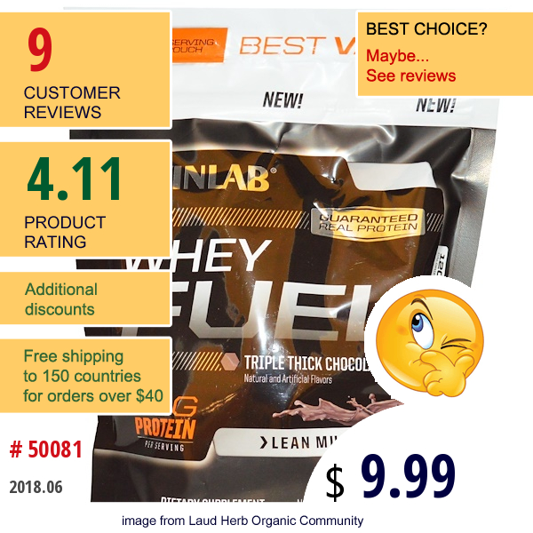 Twinlab, Whey Fuel, Triple Thick Chocolate, 10.93 Oz (310 G)  