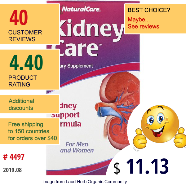 Naturalcare, Kidney Care, 60 Vegetarian Capsules Naturalcare, Kidney Care, 60 Vegetarian Capsules