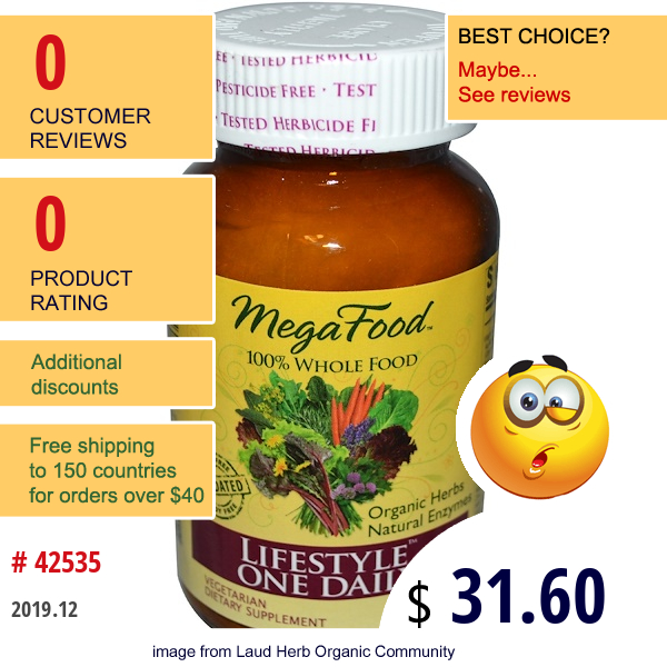 Megafood, Lifestyle One Daily, 60 Tablets  