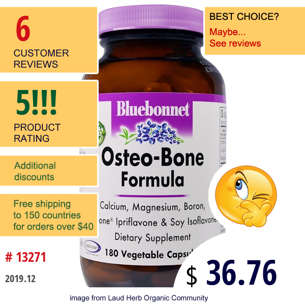 Bluebonnet Nutrition, Osteo-Bone Formula, 180 Veggie Caps  