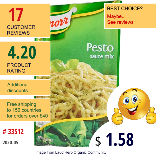 Knorr, Pesto Sauce Mix, 0.5 Oz (14 G)  