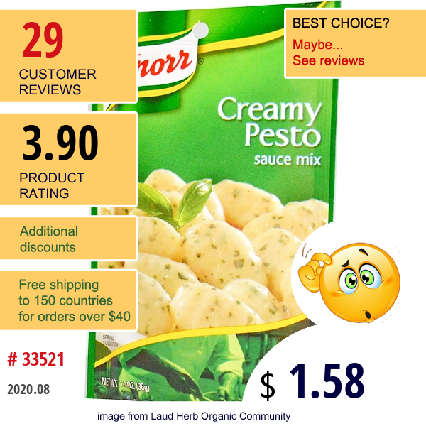 Knorr, Creamy Pesto Sauce Mix, 1.2 Oz (36 G)  