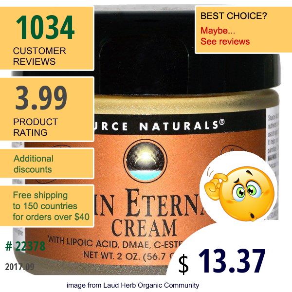 Source Naturals, Skin Eternal Cream, 2 Oz (56.7 G)
