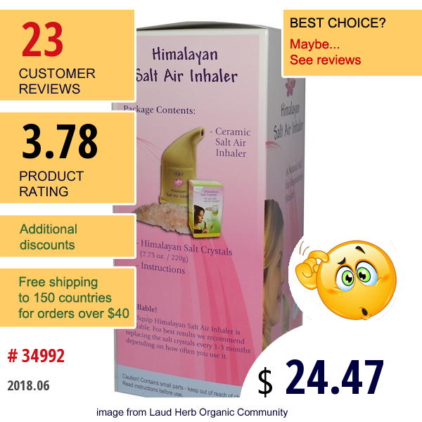 Squip Products, Himalayan Salt Air Inhaler  