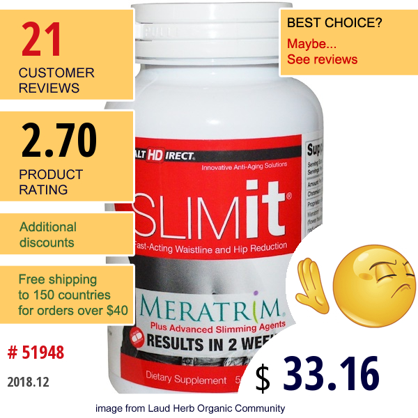 Health Direct, Slimit, 56 Capsules