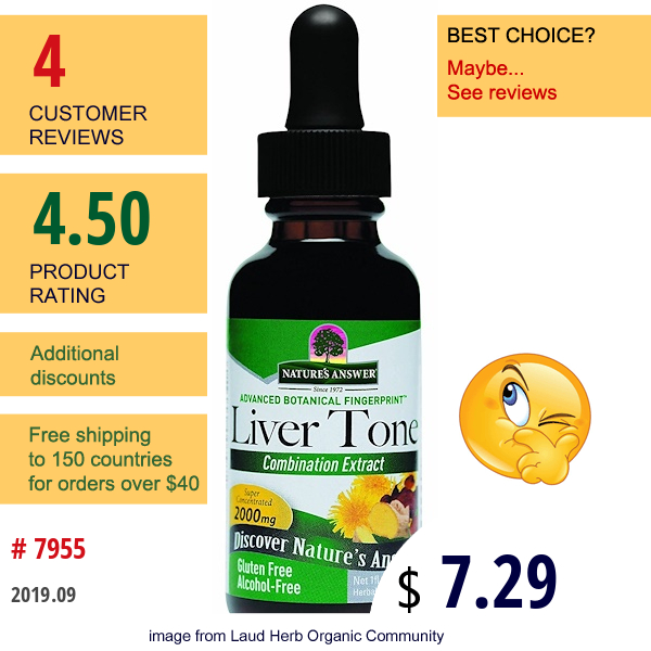 Nature'S Answer, Liver Tone, 2,000 Mg, 1 Fl Oz (30 Ml)  