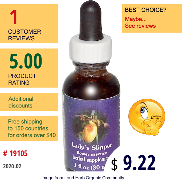 Flower Essence Services, Lady'S Slipper, 1 Fl Oz (30 Ml)  