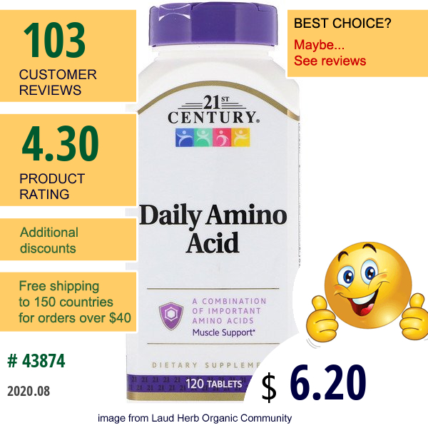 21St Century, Daily Amino Acid, 120 Tablets