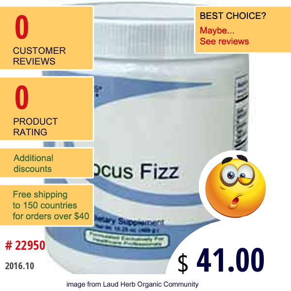 Bio-Genesis Nutraceuticals, Focus Fizz, 10.25 Oz (469 G)  