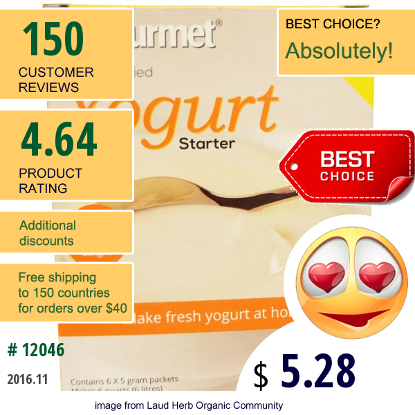 Yogourmet, Freeze-Dried Yogurt Starter, 1 Oz (30 G)