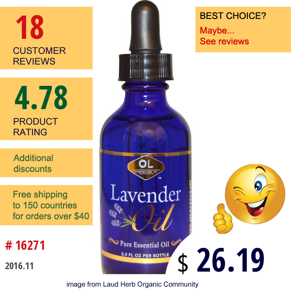 Olympian Labs Inc., Lavender Oil, 2.0 Fl Oz