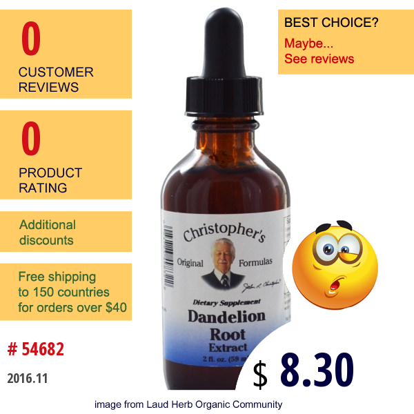 Christophers Original Formulas, Dandelion Root Extract, 2 Fl Oz (59 Ml)  