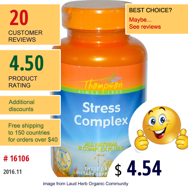 Thompson, Stress Complex, 90 Capsules