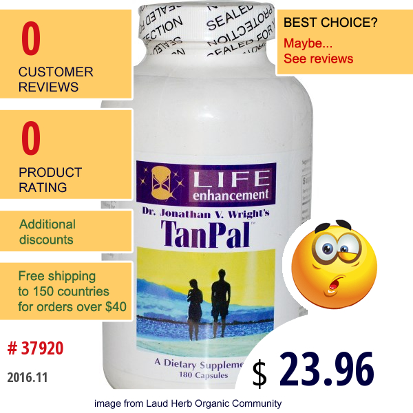 Life Enhancement, Tanpal, 180 Capsules  