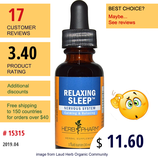 Herb Pharm, Relaxing Sleep, 1 Fl Oz (30 Ml)