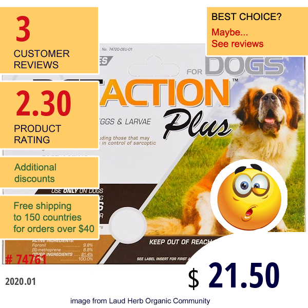 Petaction Plus, For Xlarge Dogs, 3 Doses - 0.136 Fl Oz Each