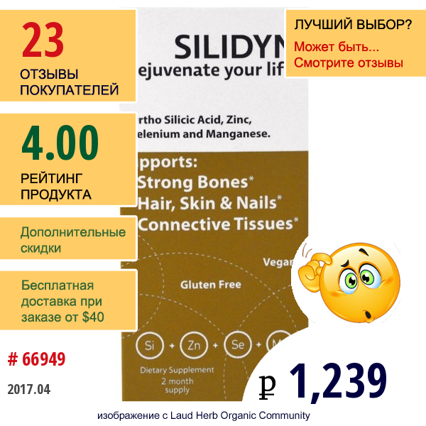 Alpine Natural Nutrients, Силидин, 25 Мл