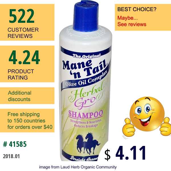 Mane n Tail, Herbal Gro Shampoo, 12 Fl Oz (355 Ml)