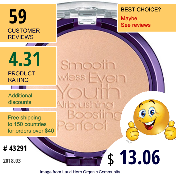 Physicians Formula, , Youthful Wear, Matte Finish, Translucent, 0.33 Oz (9.5 G)