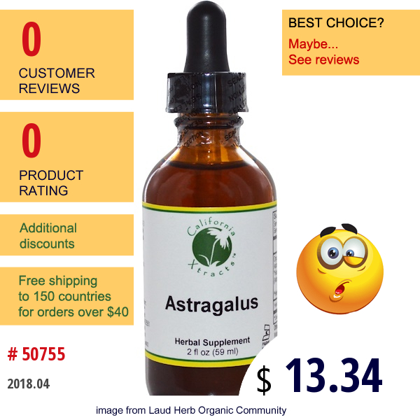 California Xtracts, Astragalus, 2 Fl Oz (59 Ml)  