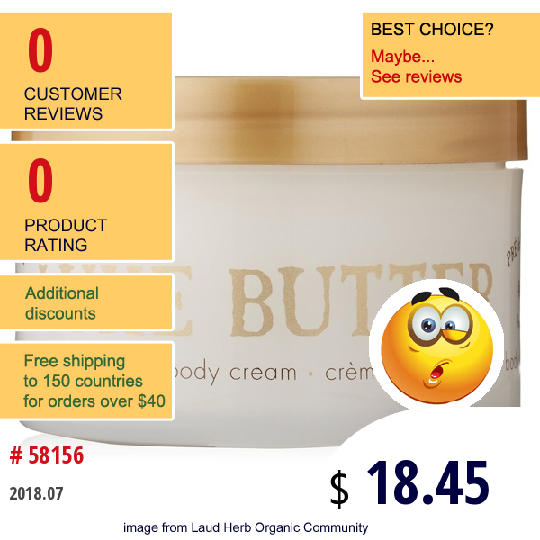 European Soaps, Llc,  Body Cream, Luxe Butter, 6.7 Fl Oz. (200 Ml)  