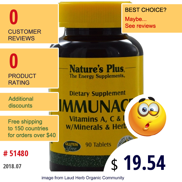 Natures Plus, Immunace, 90 Tablets  