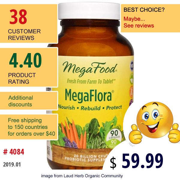 Megafood, Megaflora, 90 Capsules (Ice)   