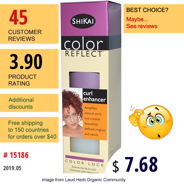 Shikai, Color Reflect, Curl Enhancer, 6 Fl Oz (177 Ml)  