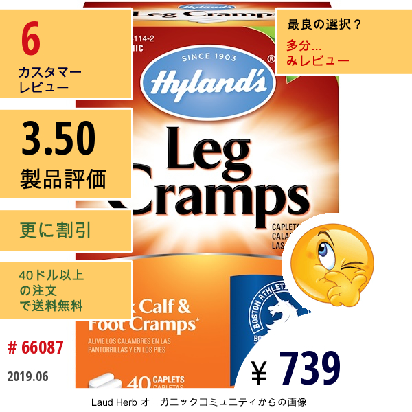 Hylands, 脚の痛み、 40 カプセル