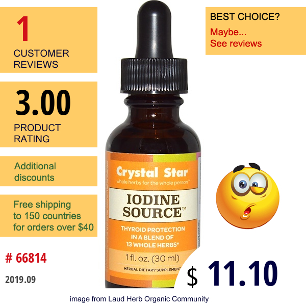 Crystal Star, Iodine Source, 1 Fl Oz (30 Ml)  