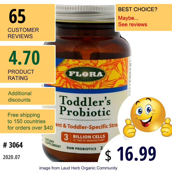 Flora, Toddler'S Probiotic, 2.64 Oz (75 G) (Ice) 
