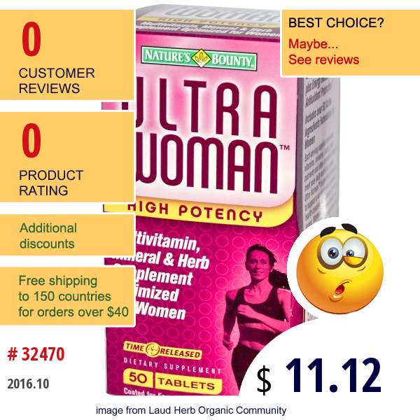 Natures Bounty, Ultra Woman, High Potency, 50 Tablets  