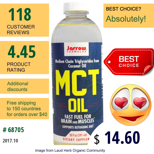 Jarrow Formulas, Mct Oil, 20 Fl Oz (591 Ml)