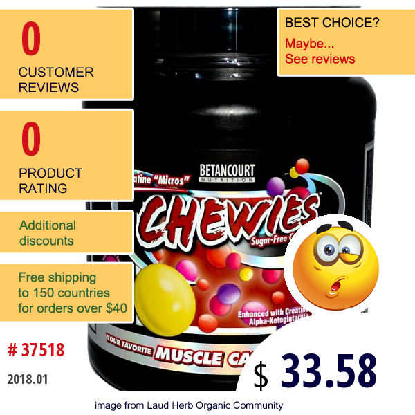 Betancourt, Creatine micros Chewies, Sugar-Free Candy, Insane Berry Blend, Approx. 1080 Tablets, 15.2 Oz  