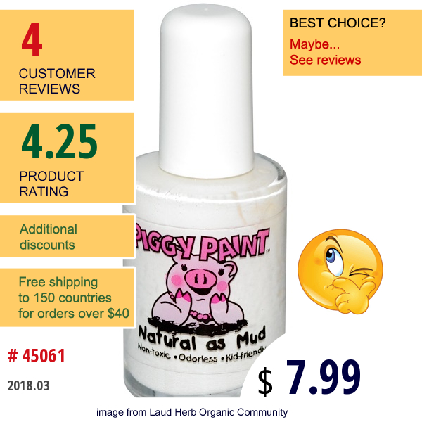 Piggy Paint, Nail Polish, Tip Of The Iceberg, 0.5 Fl Oz (15 Ml)  