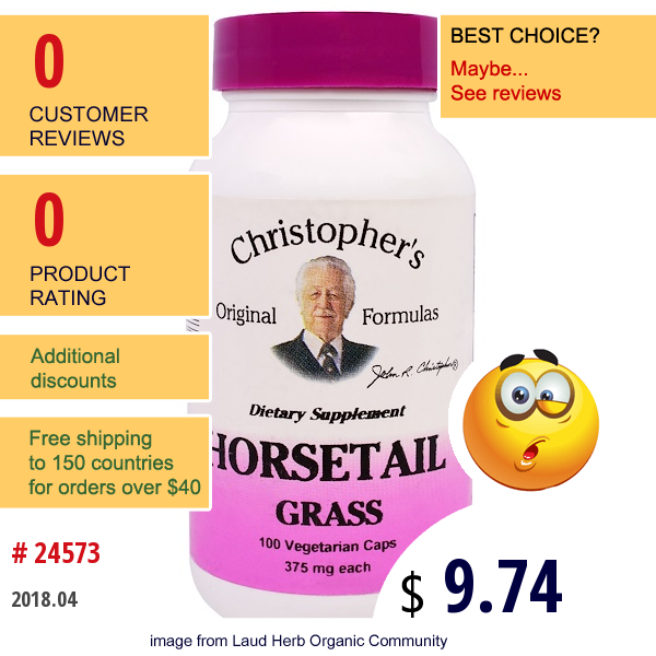 Christophers Original Formulas, Horsetail Grass, 100 Veggie Caps  