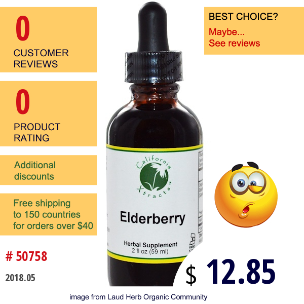 California Xtracts, Elderberry, 2 Fl Oz (59 Ml)  