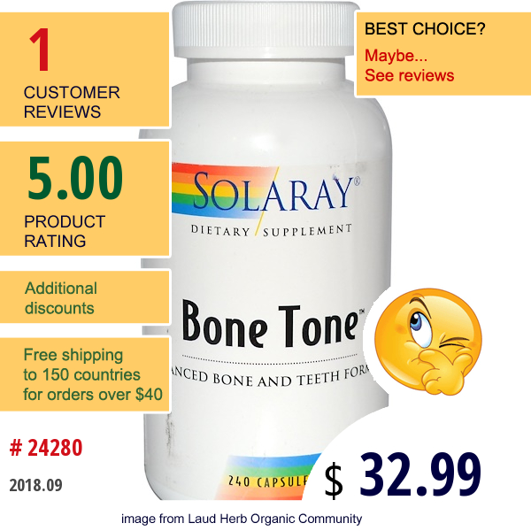 Solaray, Bone Tone, 240 Capsules  
