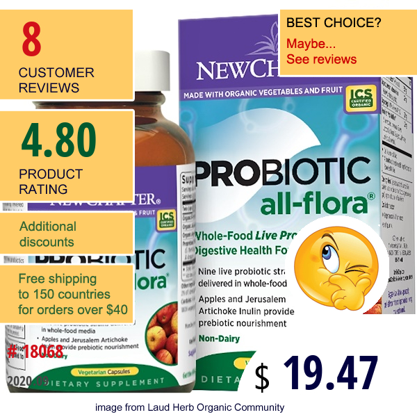 New Chapter, Probiotic All-Flora, 60 Veggie Caps  