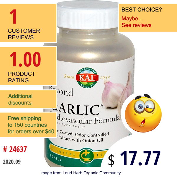 Kal, Beyond Garlic, 90 Softgels  